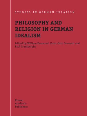 cover image of Philosophy and Religion in German Idealism